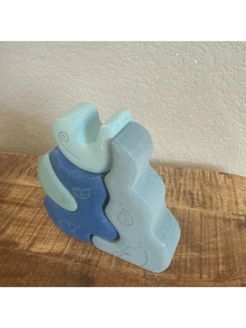GRIMM'S Waldorf Water LARGE Wooden Blocks, Blue Used Casa Luna Set Of 4